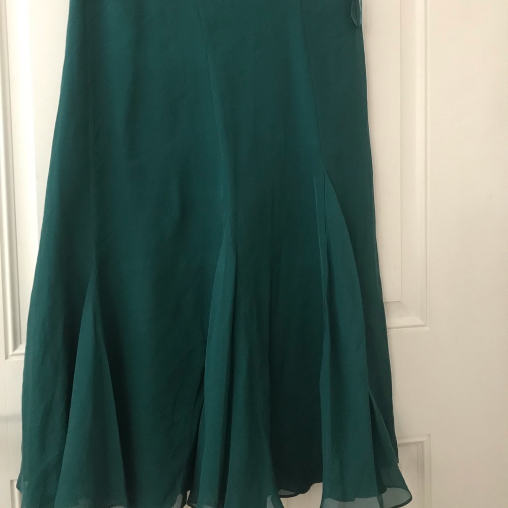 DKNY Green Silk Skirt Size 4